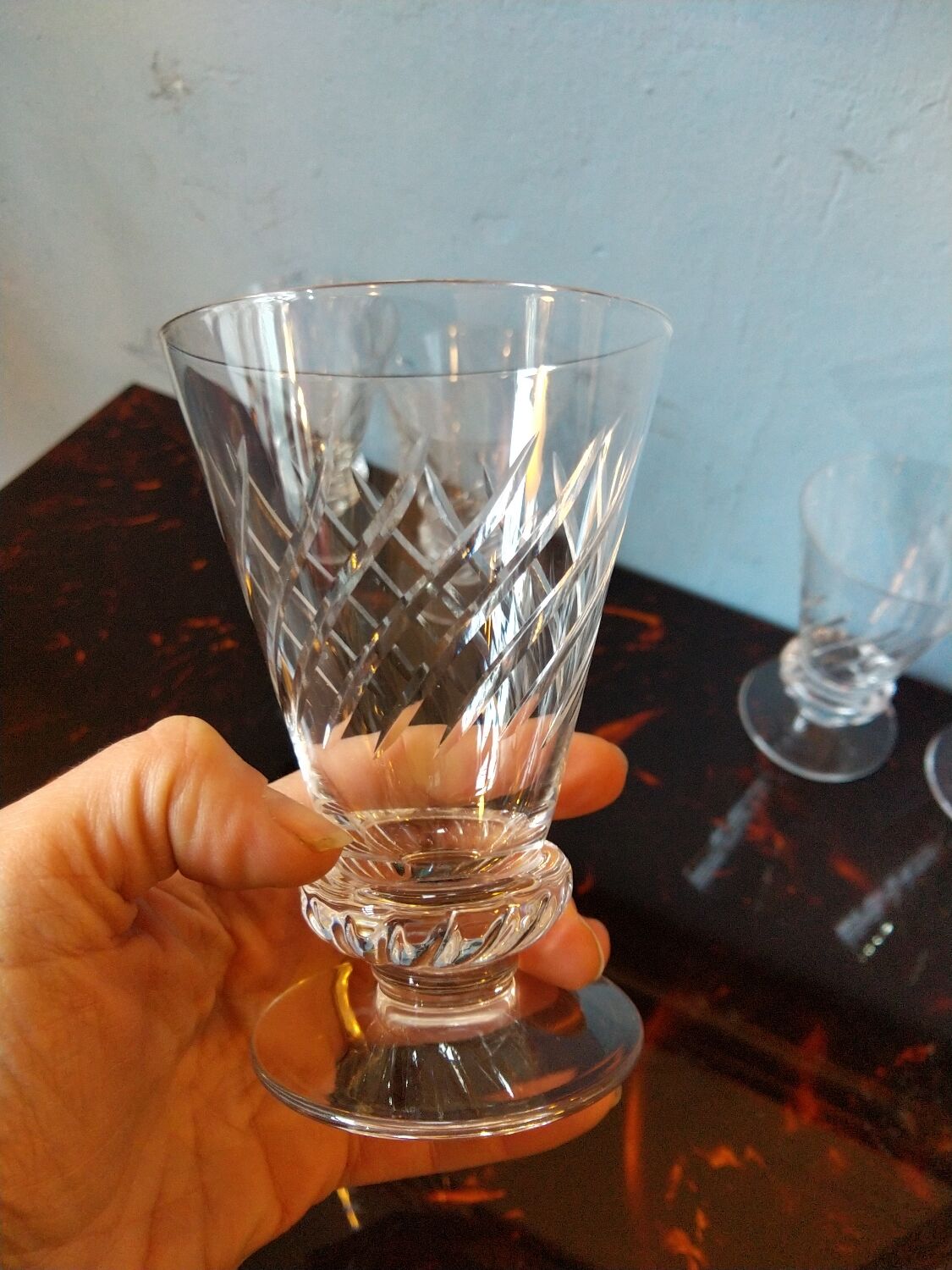6 St Louis crystal glasses