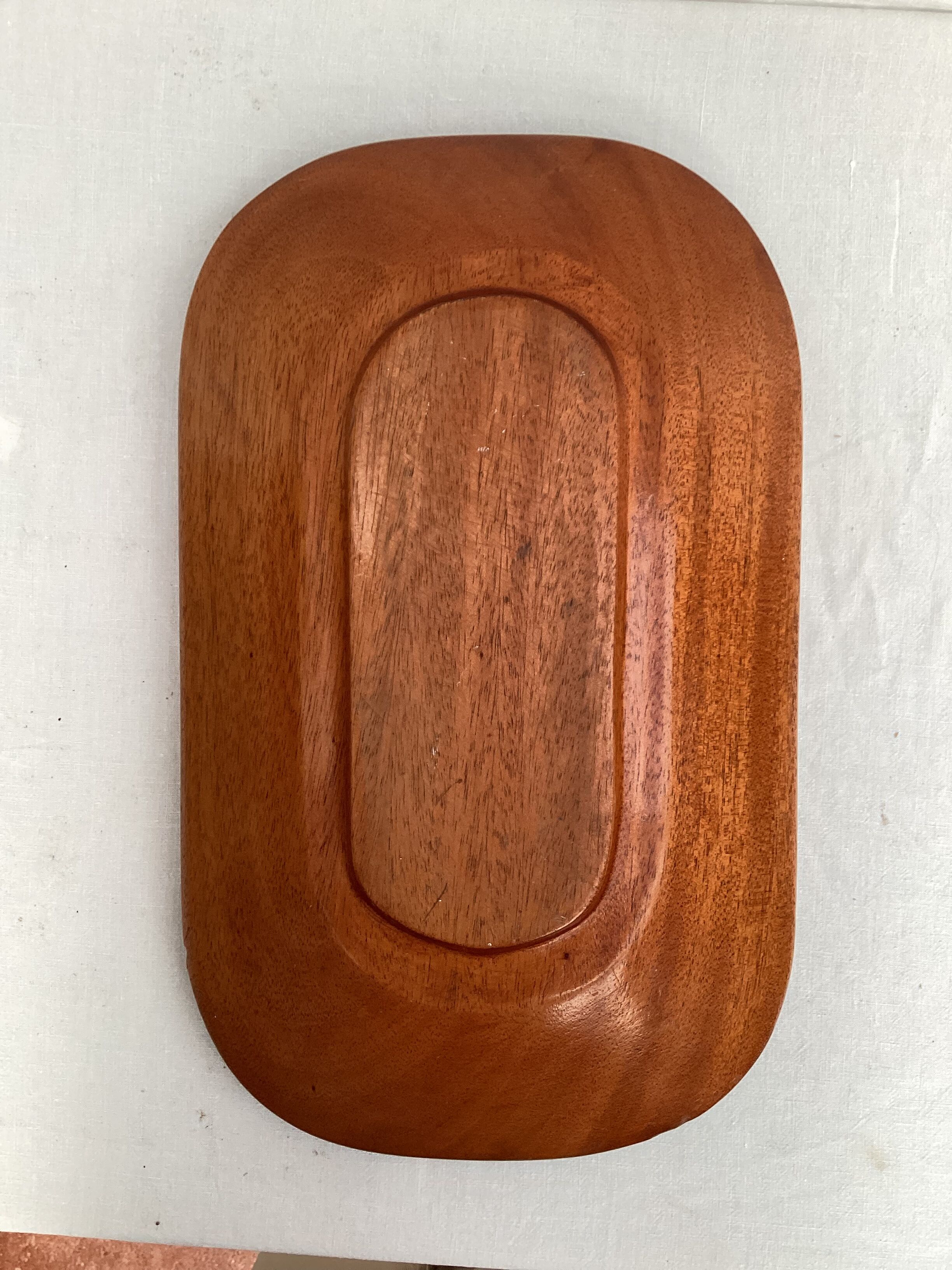 Tray in solid exotic wood