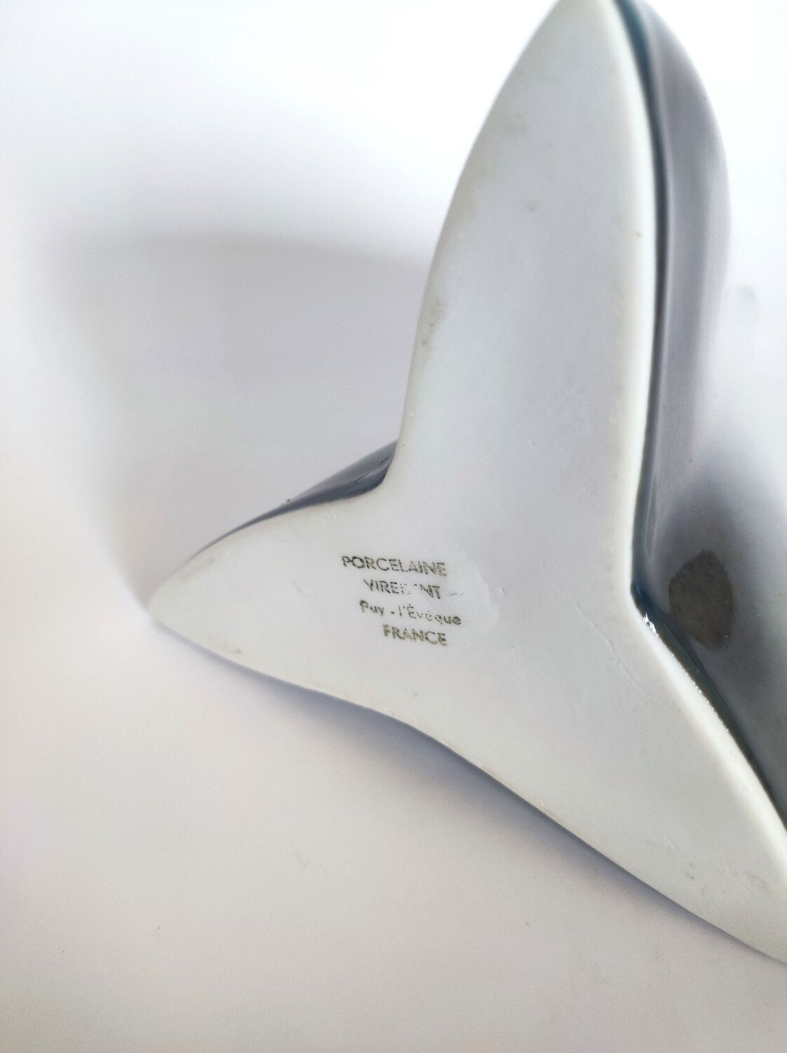 Porcelain vase signed Virebent