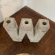 Three-light chandelier in cellular concrete