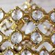 Palwa chandelier in crystal and brass