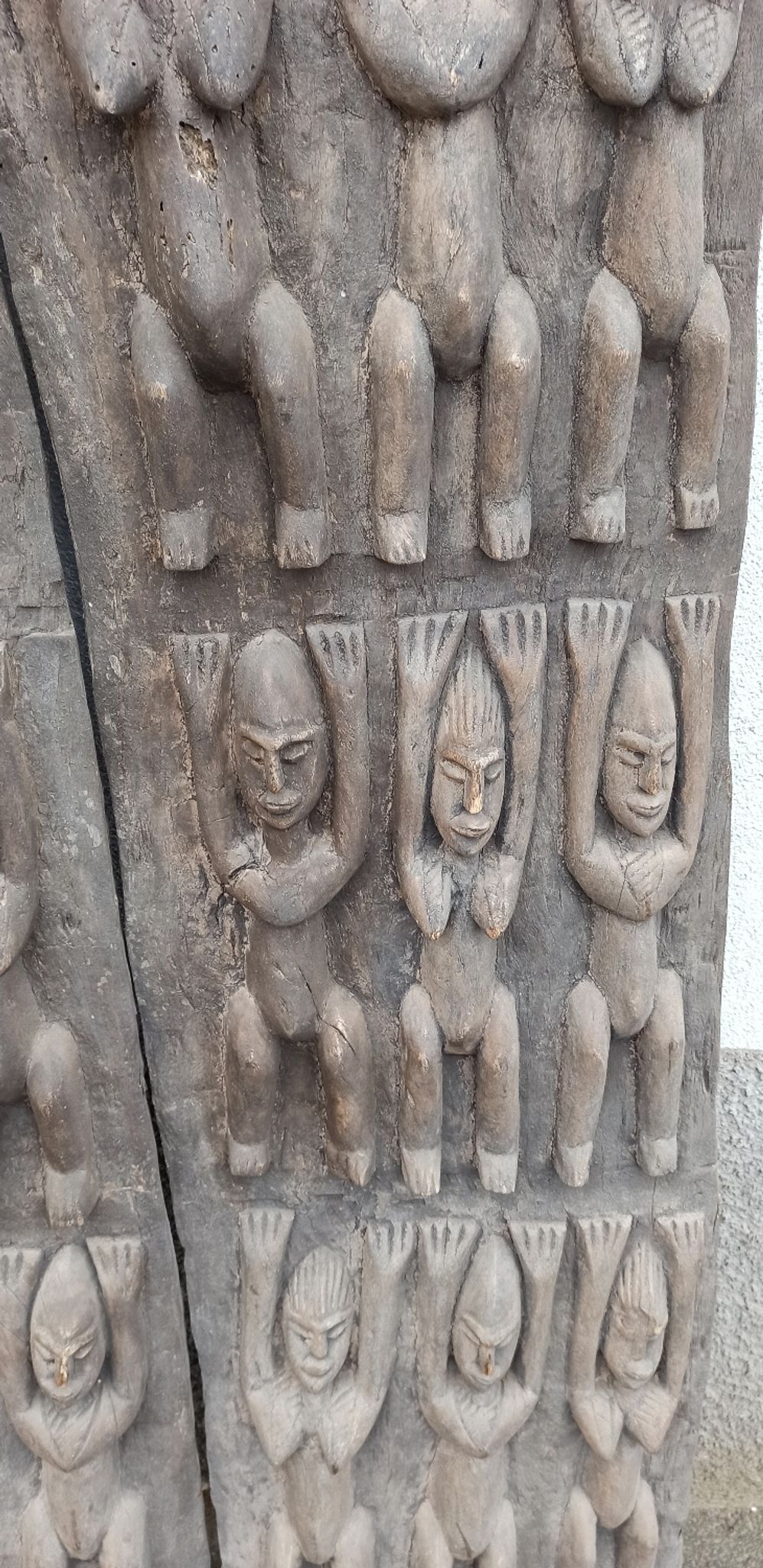 Old Dogon wooden gate of Mali