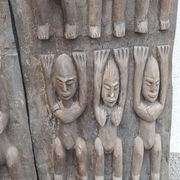 Old Dogon wooden gate of Mali