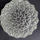 Ancienne Applique,verre ciselé pointe. Diamant vintage.