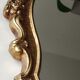 Mirror Rocaille style gilded with gold leaf 42 x 26 cm