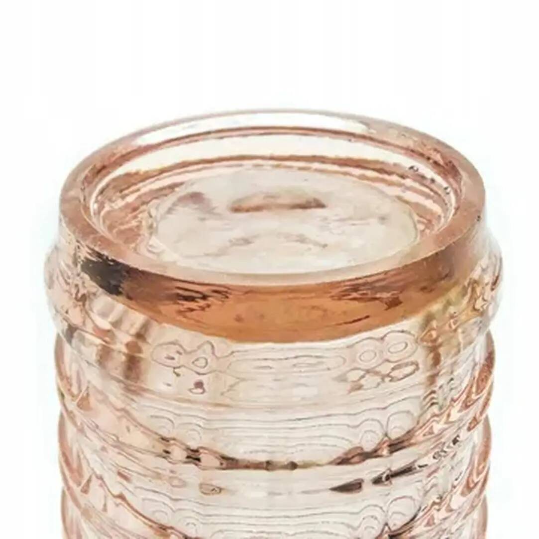 Bowling pin vase, mid-century modern, rosaline glass, Ząbkowice, Poland, 1970s