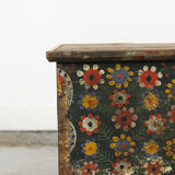 Antique Folk Art Painted bridal chest