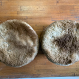 Pair of vintage poufs