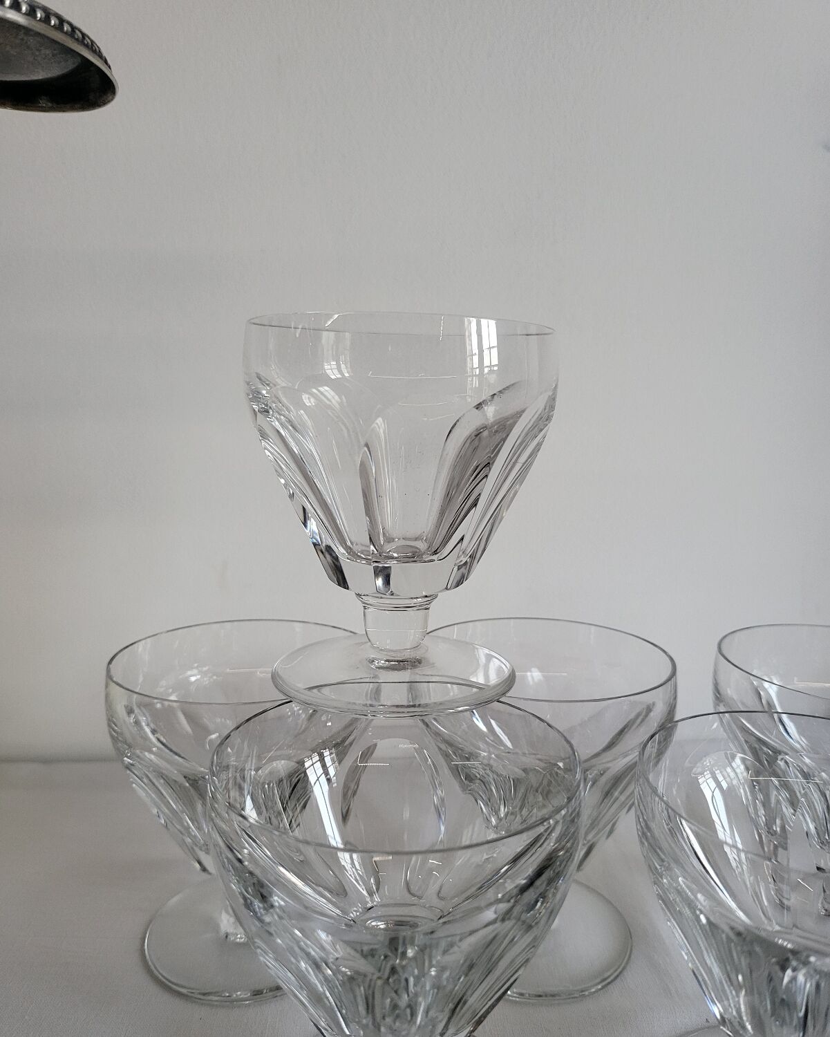 BACCARAT 10 Verres à vin en Cristal Modèle Périgord - Signé