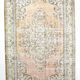 6x9 Turkish Apricot Oriental Vintage Rug, 180x289Cm
