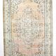 6x9 Turkish Apricot Oriental Vintage Rug, 180x289Cm