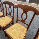 4 chaises assise paîllées