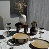 Set of 6 stoneware plates Village France D24