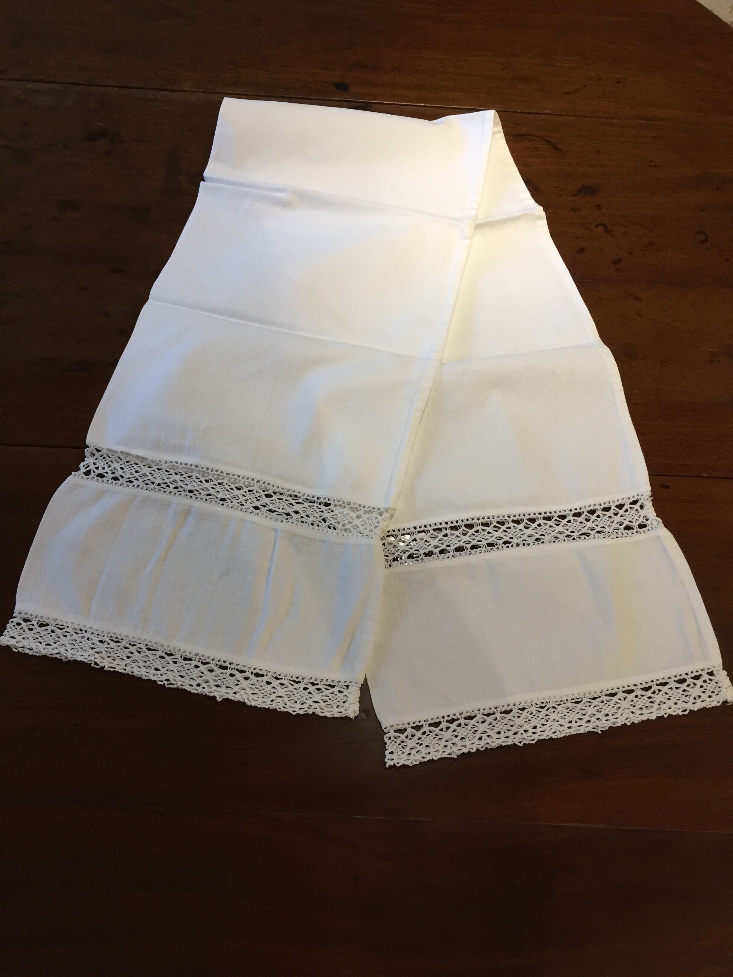 Cover of bolster old cotton and lace