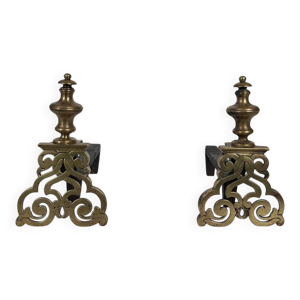 Paire de Chenets en Bronze