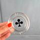 Set of 4 mini ashtrays Poker Set Bormioli Rocco in glass