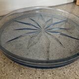 Art deco decanter and tray glass set