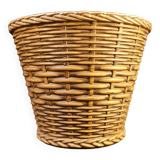 Corbeille, cache-pot imitation rotin