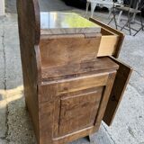 Art Deco bedside in oak and marble
