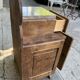 Art Deco bedside in oak and marble