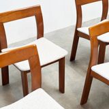Set of six sculptural Italian dining chairs by Mobil Girgi