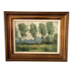Oil on canvas Landscape with large trees, signed D. Qvyo