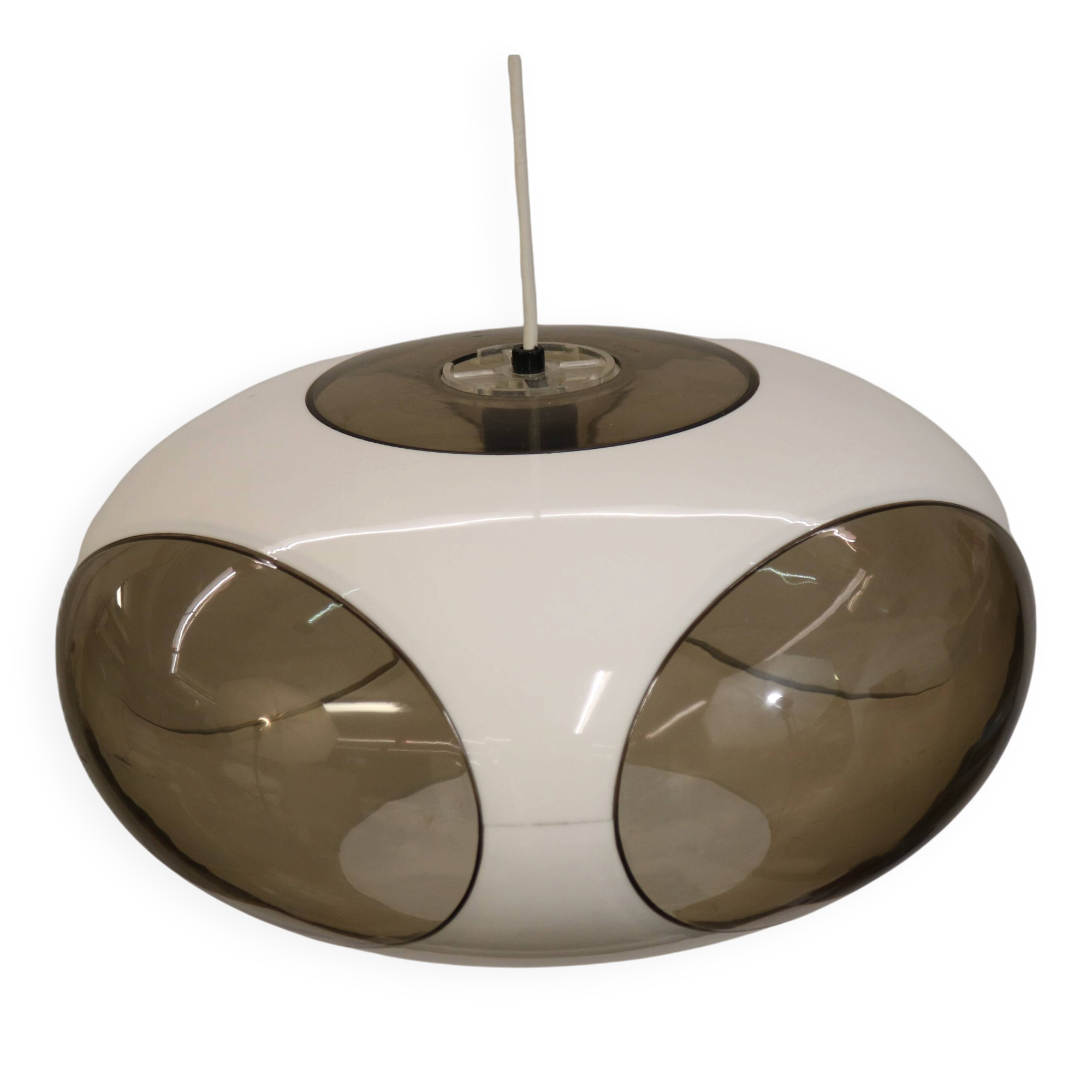 Space age bug eye UFO ceiling lamp *** Massive *** white model *** Belgium