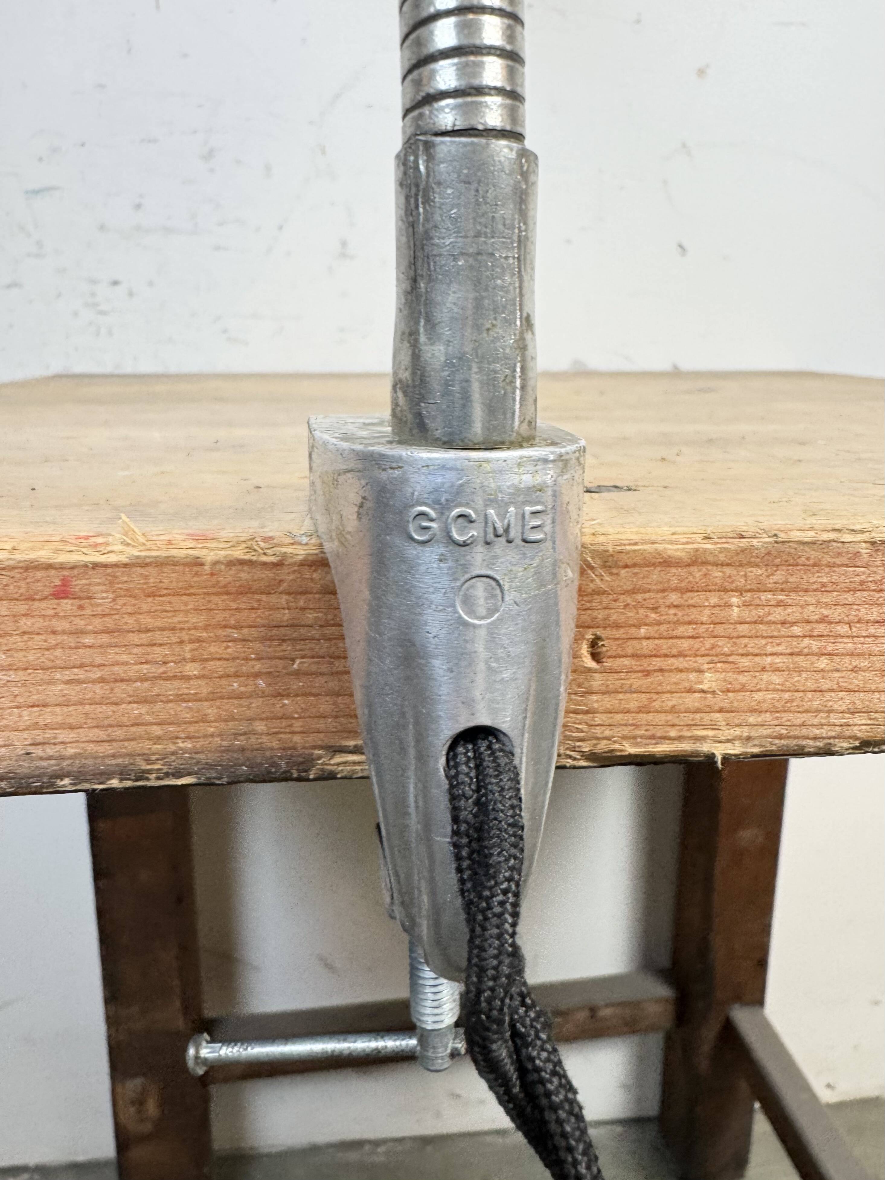 Vintage Grey Italian Gooseneck Table Lamp from GCME, 1950s