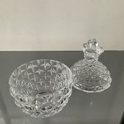 Vide-poche bonbonnière ananas vintage en cristal