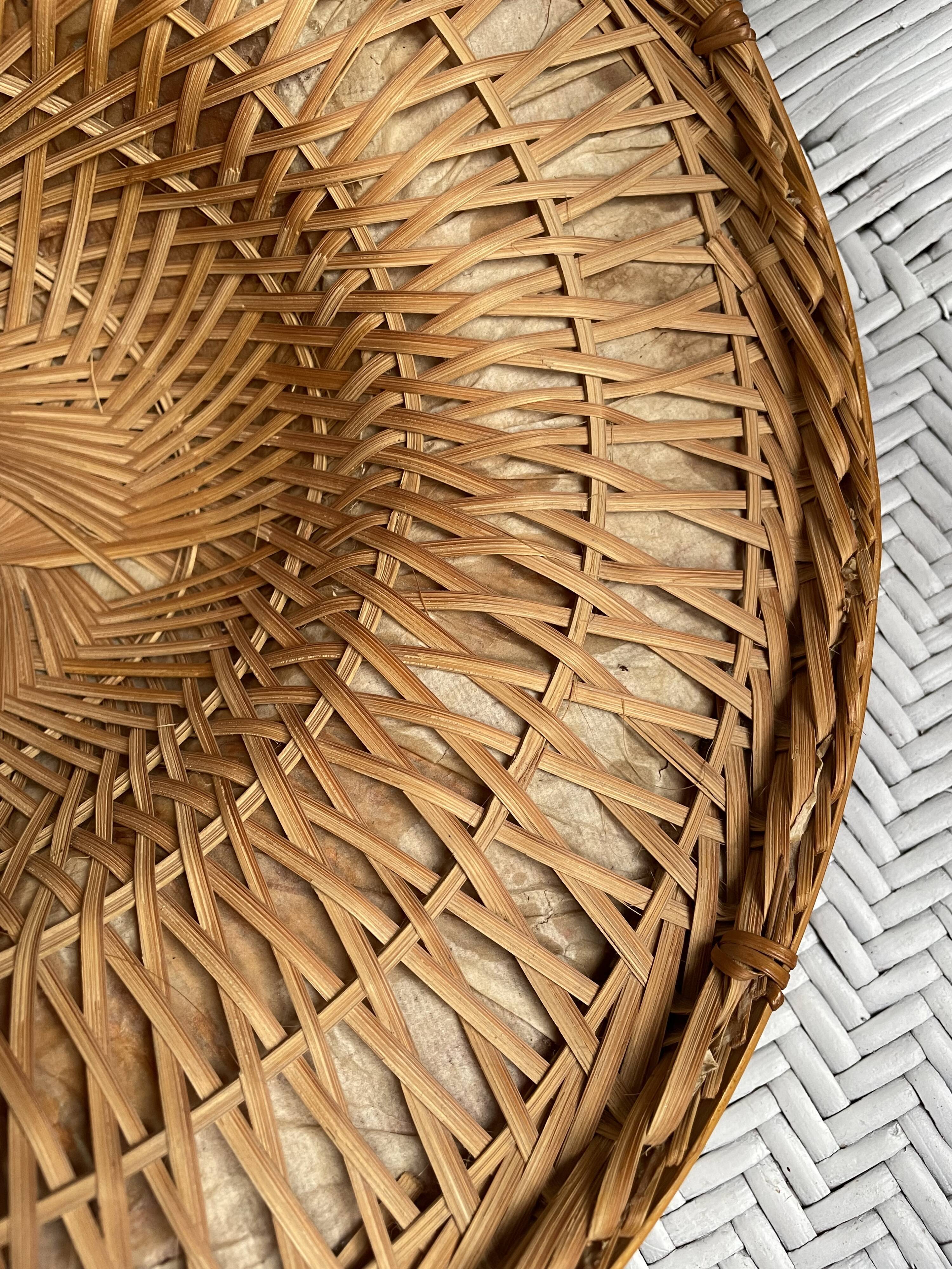 Asian hat made of bamboo and braided rattan