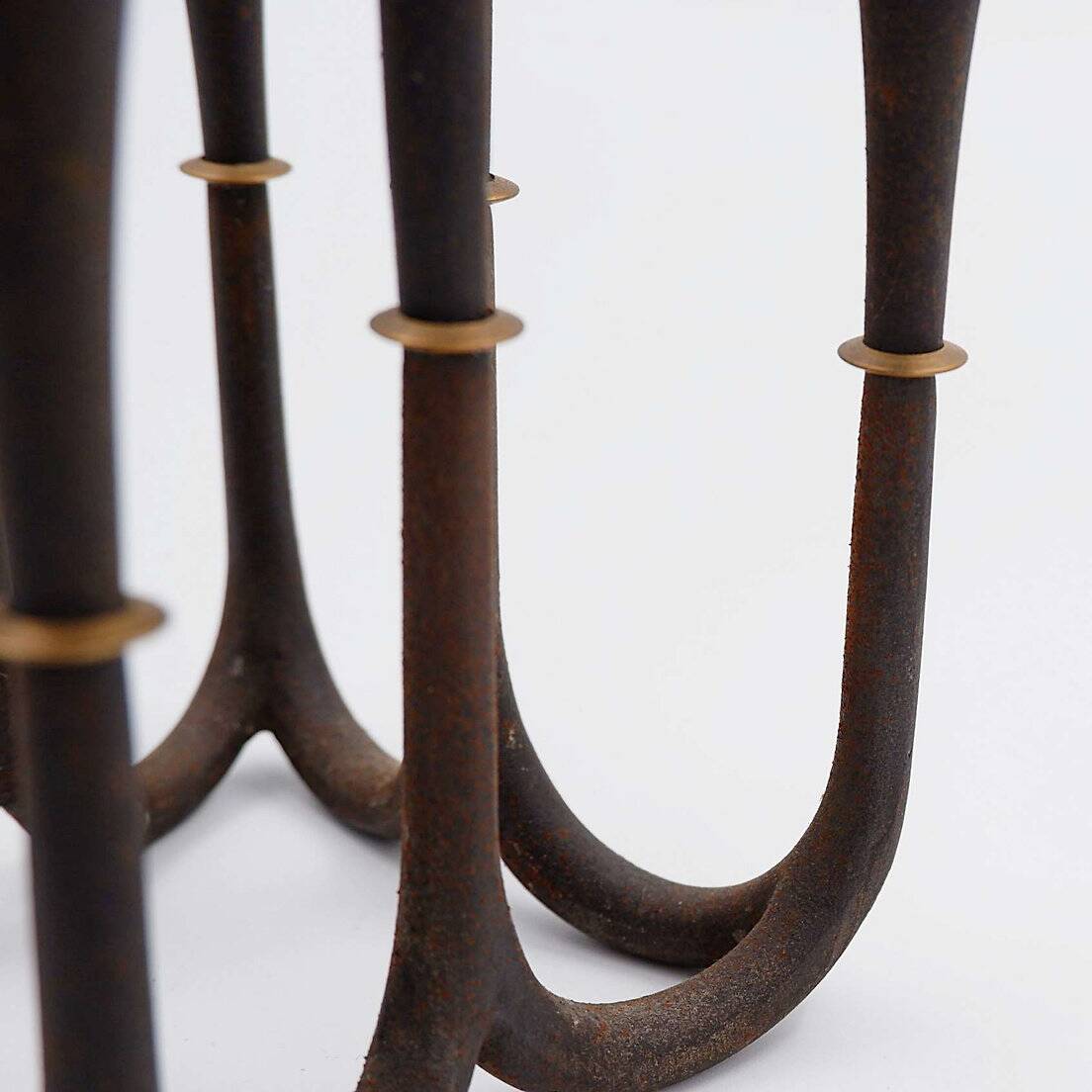 Cast iron and brass candle holder by Jens Quistgaard for Dansk designs, 1960