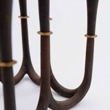 Cast iron and brass candle holder by Jens Quistgaard for Dansk designs, 1960