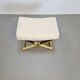 Vintage Regency Brass Cross Stool, Italy, 1970s
