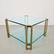 Regency Model T24 Coffee Table in Brass and Glass by Peter Ghyczy, 1970s