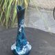 Vase, soliflore in wash-glazed ceramic, shades of blue, Vallauris style, vintage design
