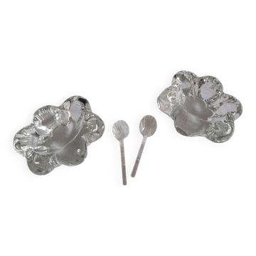 Salière et poivrière en cristal Daum