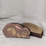 Painted cardboard rabbit box