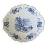 Plat à tarte ancien en faïence de Sarreguemines