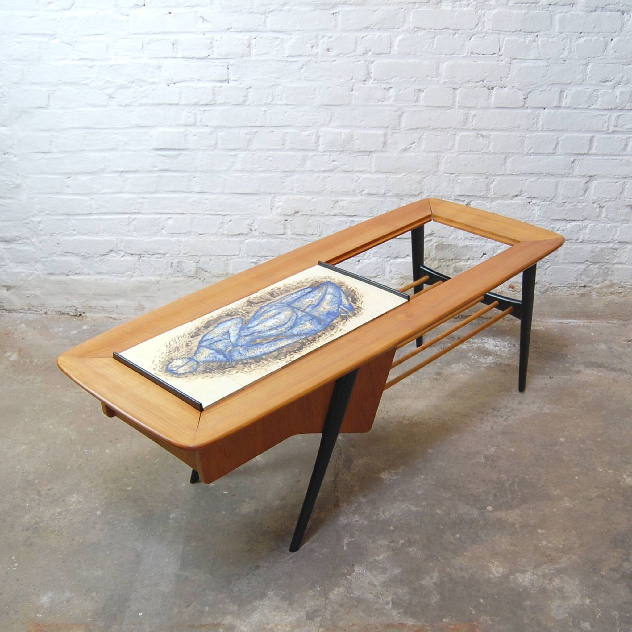 Coffee table with integrated bar by Alfred Hendrickx for Belform 1956
