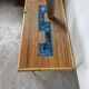 Rattan and ceramic coffee table, 60s