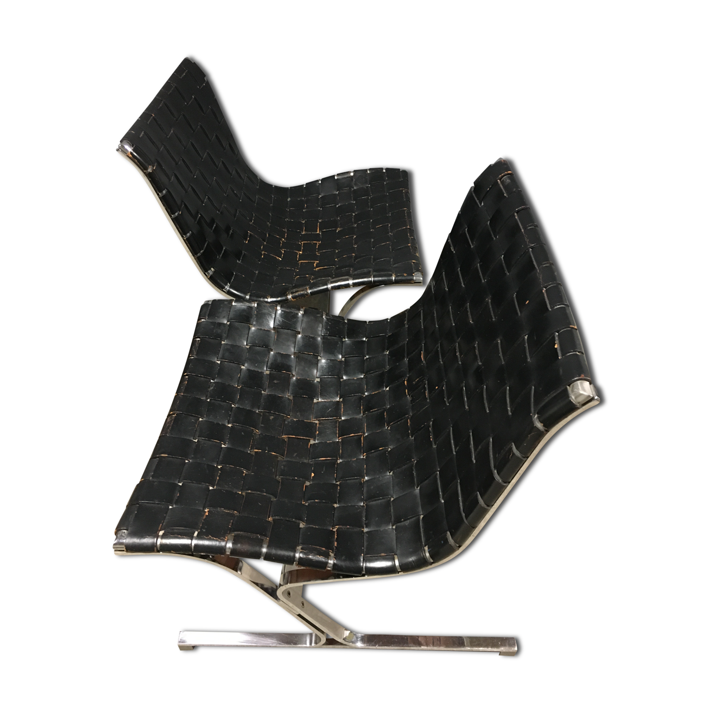 A pair of ross littel luar lounge chairs for icf de padova, italy, 1965
