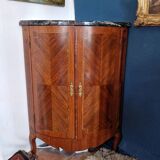 Corner marquetry cabinet