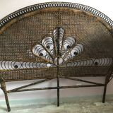 Peacock rattan bedhead