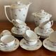 Lorioux Porcelain mocha service France small roses