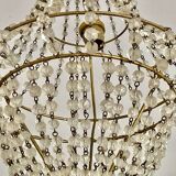 Brass balloon chandelier and glass beads