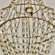 Brass balloon chandelier and glass beads