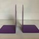Pair of purple pop mauve metal bookends