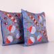 Set of 2 vintage embroidered cushion covers 48x48 cm