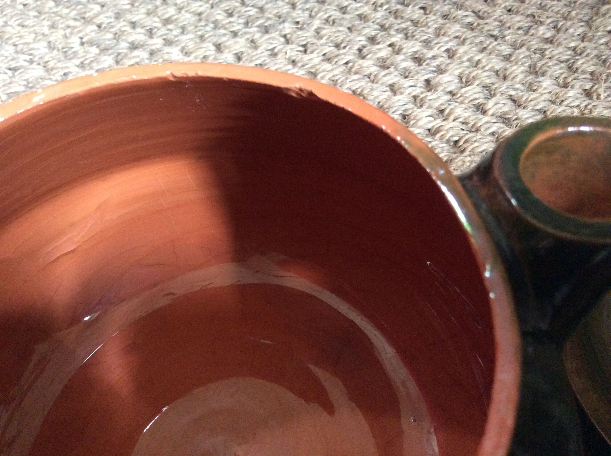 Glazed terracotta teapot