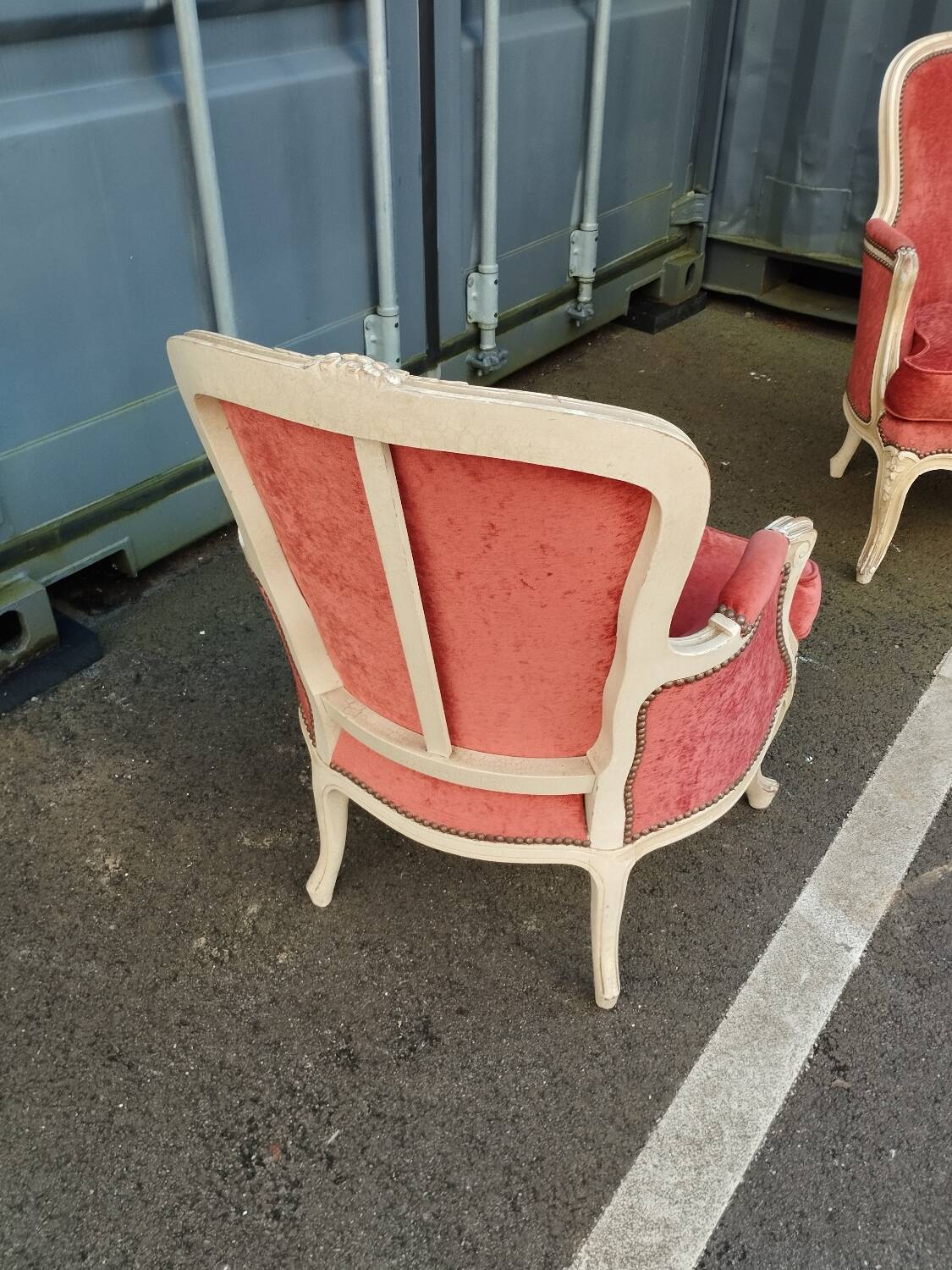 Pair of old Louis XV style armchairs